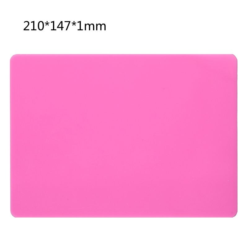 Iso silikonialusmatto silikonilevy alusta itsetehtyihin käsintehtyihin uv-epoksihartsiin muottiinvalu korujen valmistus monikäyttöinen pöytämatto: Vaaleanpunainen 2