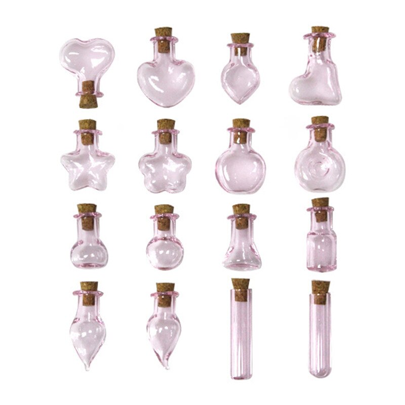 100Pcs Mini 1-2 Ml Helder Glazen Fles Kurk Kleine Drifting Wishing Flessen Diy Hangers