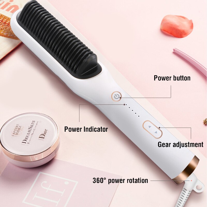 Hair Straightener Comb Straightener Dryer and Straightening Brush Iron Beard Electric Comb