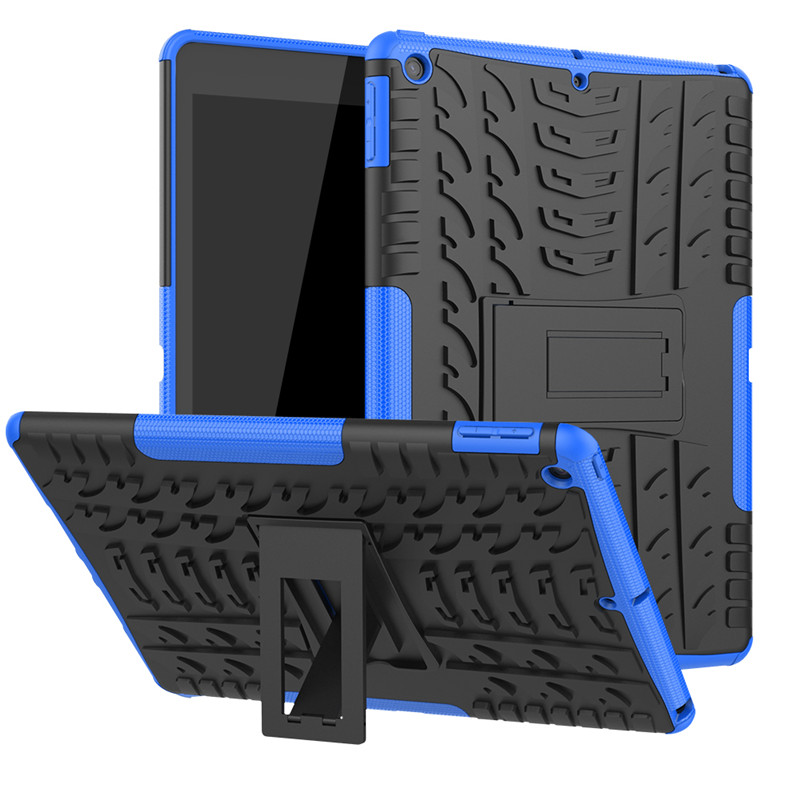 Til ipad air 1 etui, ipad 5/6th gen 9.7 tommer panseret etui, kraftigt cover til ipad 9.7, tpu+pc panseret stativ 2 tablet etui