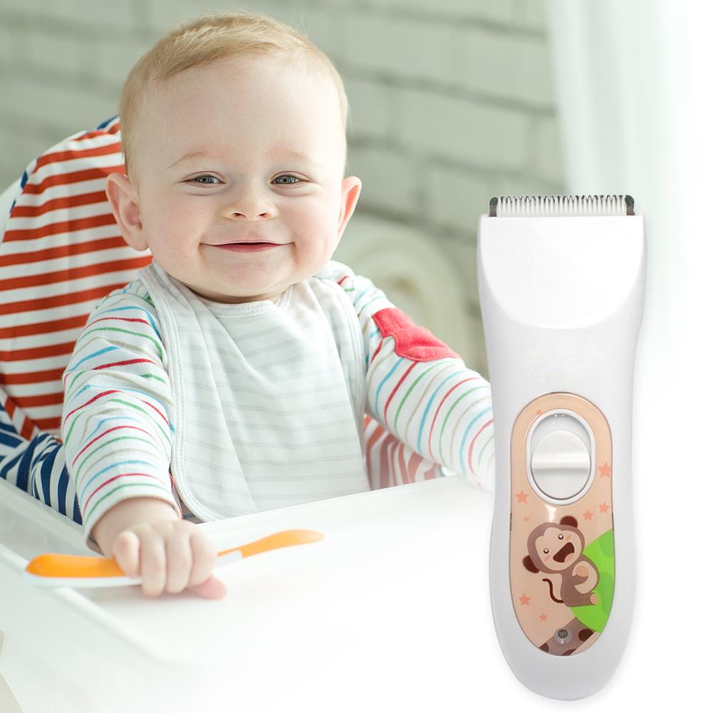 Professionele Usb Oplaadbare Waterdichte Kindje Elektrische Haar Kapsel Clipper Oplaadbare Rustig Kids Baby Vrouwen Haar Scheerapparaat