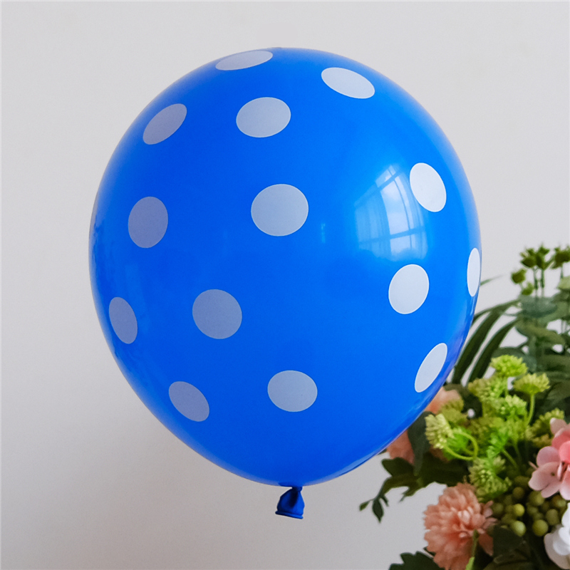 10pcs 12 Inch Colorful Wedding Valetines Day Agate Marble Wave Point Balloons Birthday Decoration Happy Year Decor: Wave point blue