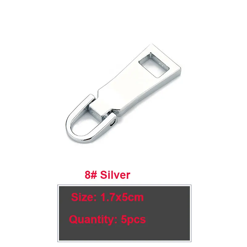 5 stuks Rits Pull Vervanging Metalen Rits Pull Reparatie Rits Pull Tab voor Bagage Koffer Rugzak Jas Zakken Jas Laarzen