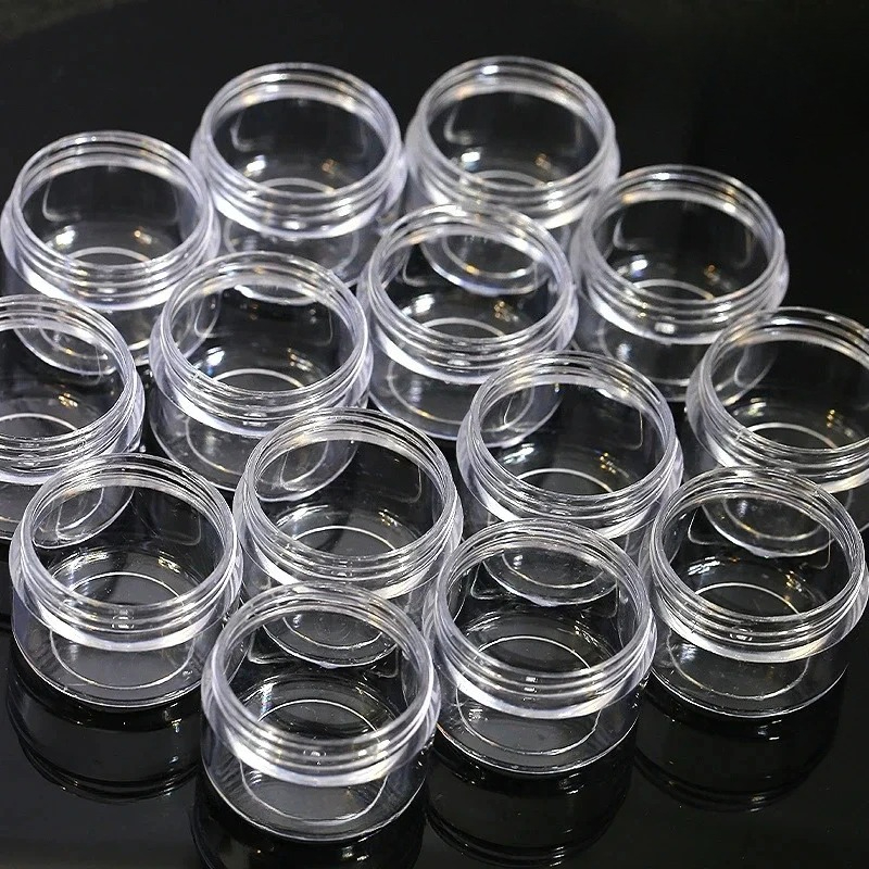 50/20/10 stk. 2-5g klare cremekrukker, mini kosmetikflasker, beholdere, gennemsigtig krukke til neglekunst, lille klar dåse, dåse til balsam: Grøn / 18ml