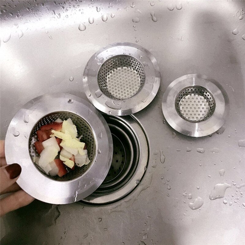 Rostfritt stål kökshandfat sil badkar hårfångare stopp dusch avloppshål filter fälla kök metall handfat sil xnc
