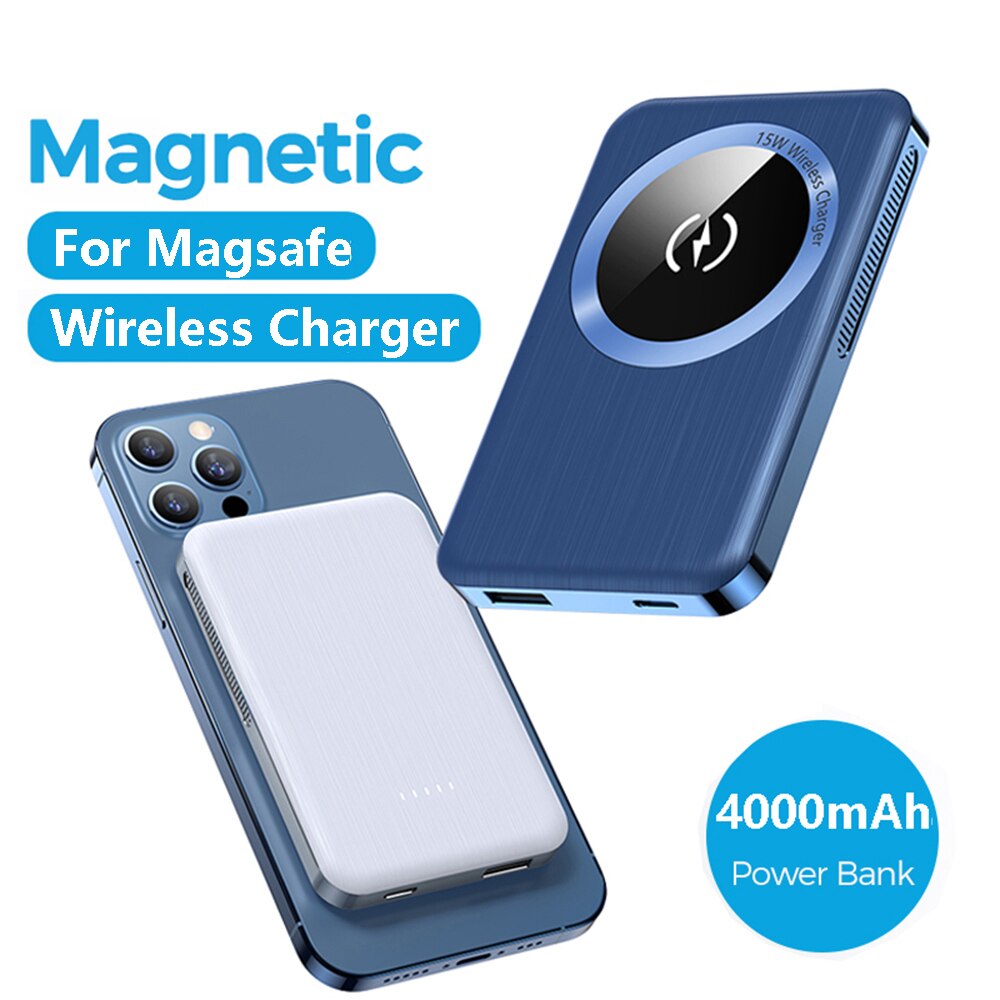 Power Bank 10000mah caricabatterie esterno portatile senza fili magnetico Powerbank per Iphone 13 12 11 Xiaomi Huawei