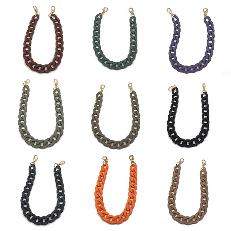 1 PC 60cm Detachable Handle Replacement Bags Strap Chain Acrylic Shoulder Strap Chain Resin Handbag Strap Women Bag Accessories