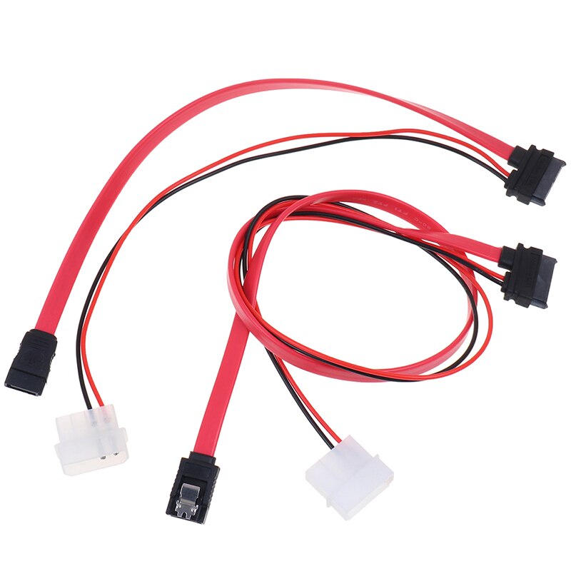 7 + 6 Pin Slimline SATA Cable for Slim Laptop SATA DVD CD-RW Drive Power Adapter Cable Notebook Optical Drive Cable Line