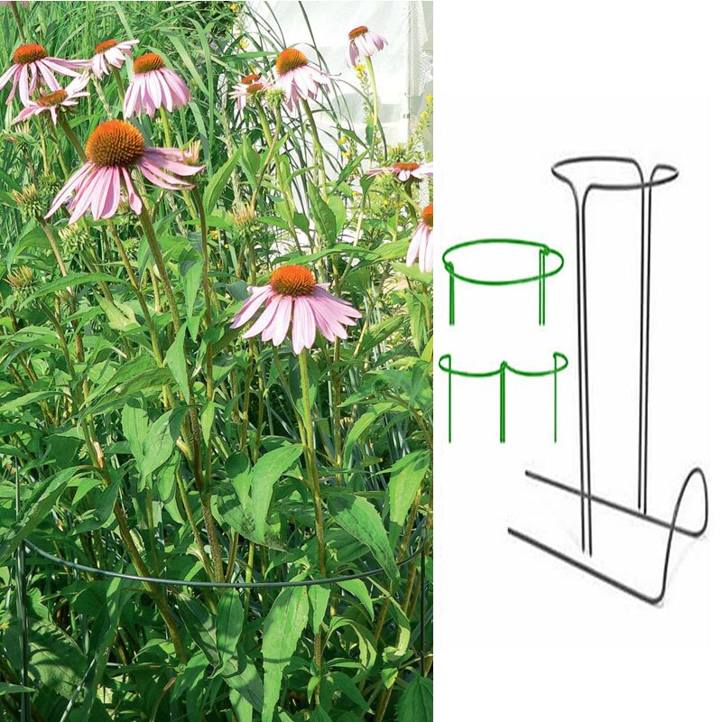 2pcs Half Round Plant Support Ring Garden Iron Plant Border Support Wire Hoop Plant Support Frame Garden Supplies