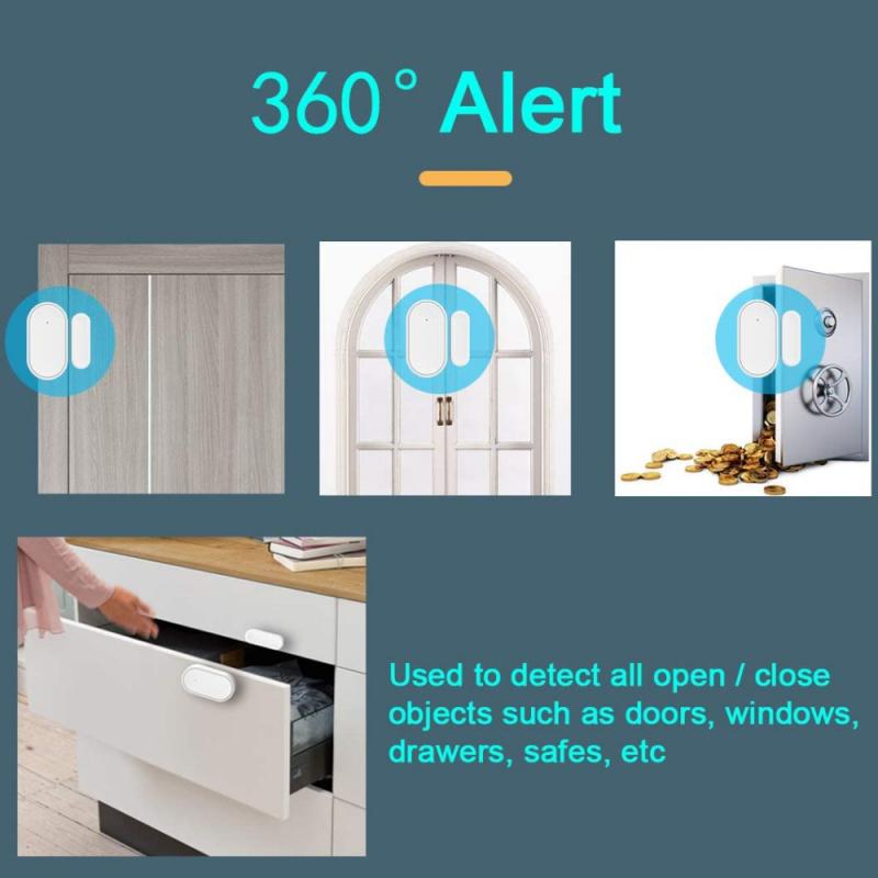 Tuya Zigbee Door Sensor Mini Magnetic Garage Door Window Opening Sensor Open / Close Home Security Alert Security Alarms