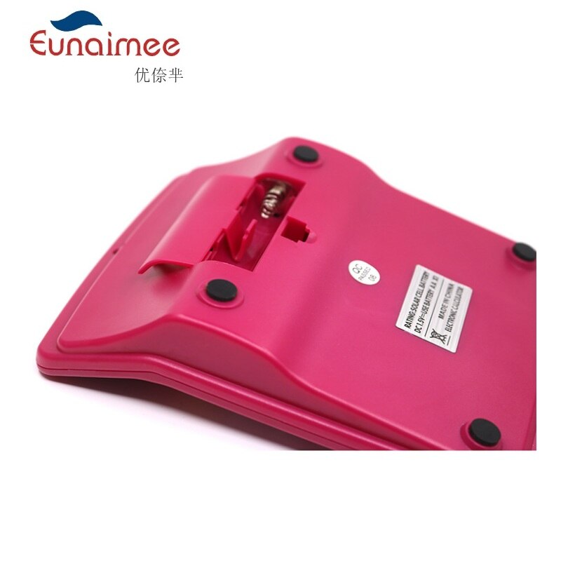 12 Digit Desk Calculator Large Buttons Financial Business Accounting Tool Rose Red color for office school