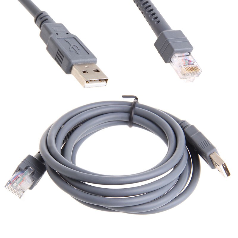 Ootdty 2m symbol stregkodescanner usb kabel  ls1203 ls2208 ls4208 ls3008 cba -u01-s07 zar