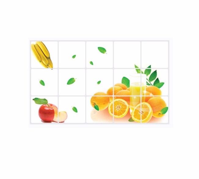 Kitchen Oilproof Removable Wall Stickers Art Decor Home Decal Lemon Fruit Oil Stickers Wall stickers Photo Wall Mural Art Decal