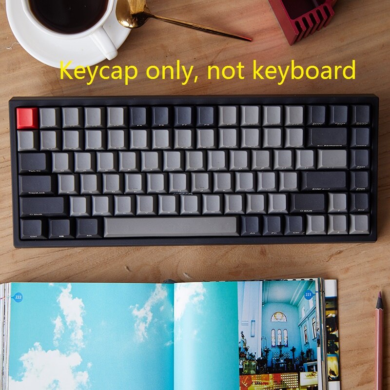 84 keycaps pbt para teclado mecânico diy keycool 84 lado impressão keycap keydous