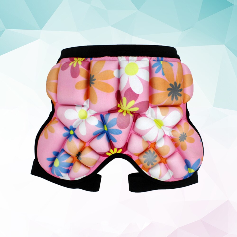 Pantalones cortos con almohadilla protectora para niños, ajustables, ligeros, para esquí, Snowboard, patinaje sobre ruedas, Hockey, fútbol, flor, 1 unidad: Picture 1