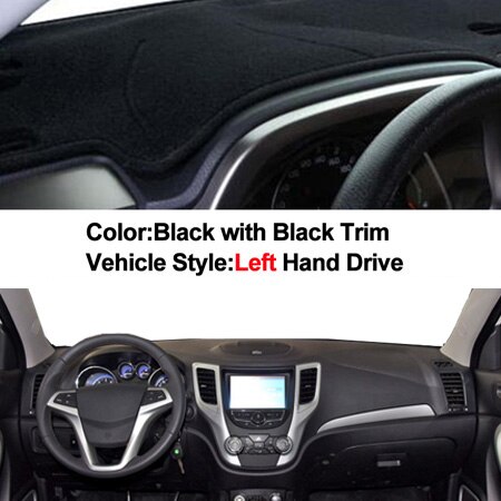 Cubierta para salpicadero de coche, alfombrilla para tablero Chana Changan CS35 , alfombrilla para salpicadero, alfombrilla para tablero, parasol para coche: Black