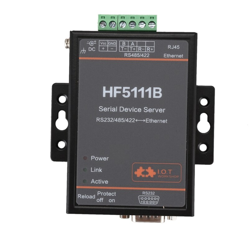 Hf5111b seriel enhedsserver  rs232/rs485/rs422 seriel til ethernet gratis rtos seriel server  f22498( eu-stik)