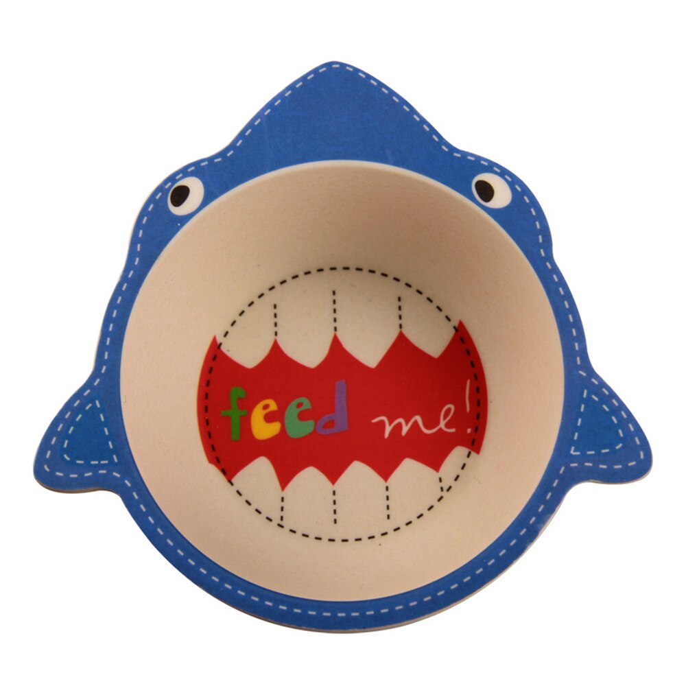 Bol Ramen en en Fiber de bambou, Kawaii, à nouilles, pour enfants, bébés, vaisselle de table: Shark