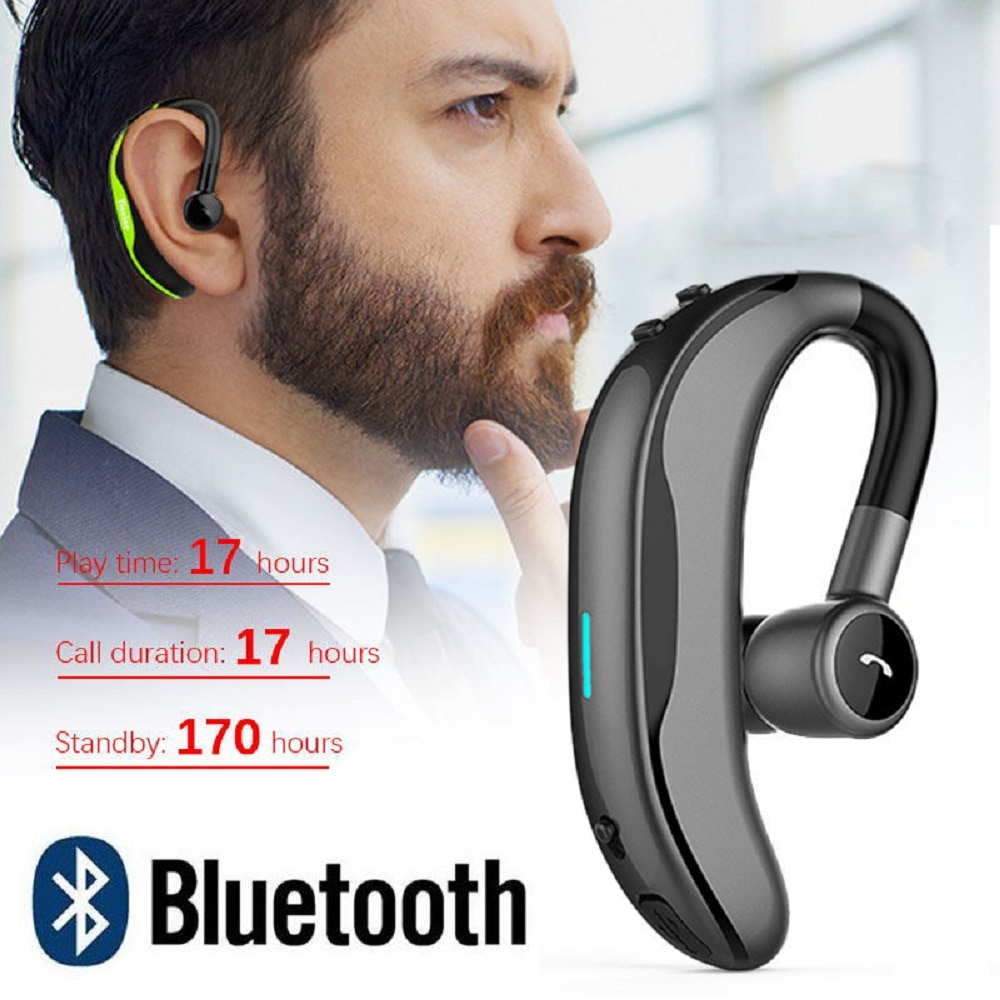 Draadloze Bluetooth Koptelefoon Stereo Headset 170Mah Enkele Handsfree Met Microfoon Business Bluetooth Hoofdtelefoon Voor Rijden