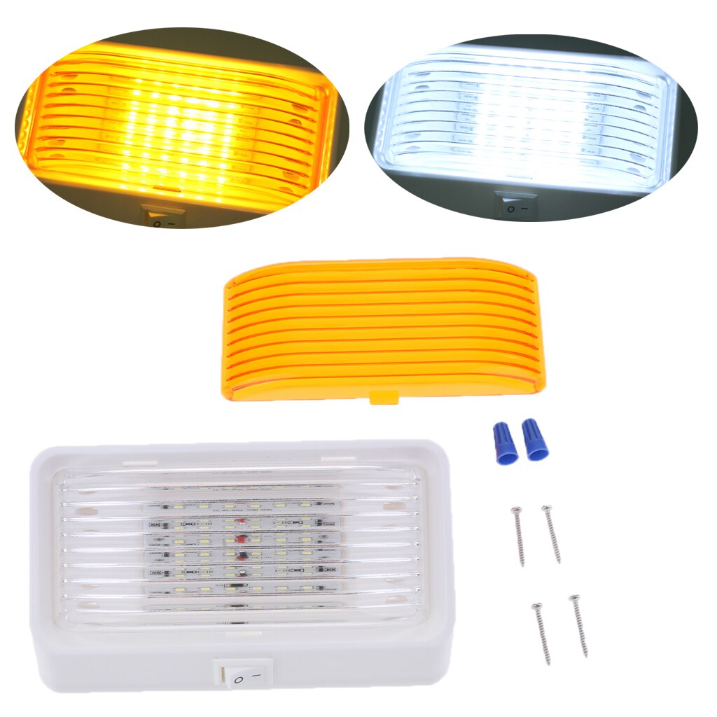 Led Rv Ovale Veranda Utility Licht Met Clear & Amber Lenzen 12V Voor Rv Kampeerders