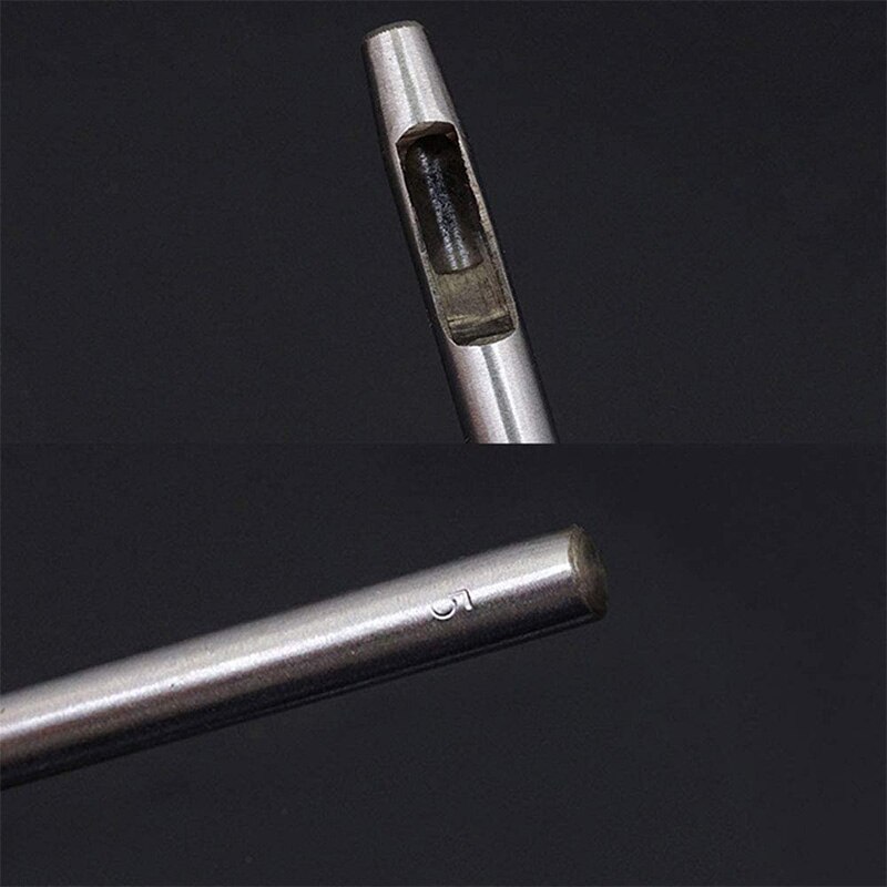 10Pcs Leather Hole Punch Cutter 0.5mm-5mm Leather Working Tools for Leather Plastics Round Hollow Hole Punch Cutter Tool