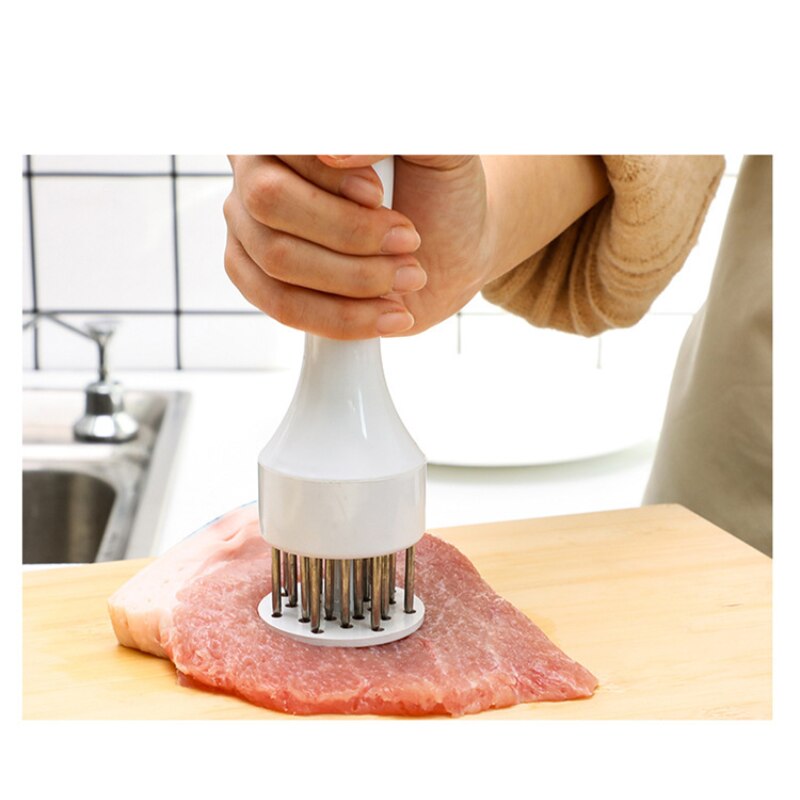 Kitchen Tools Meat Tenderizer Steak Needle Broken Tendon Knife Pine Meat Needle Meat Broken Tool Cooking Meats Accessories: white / 24 Needle