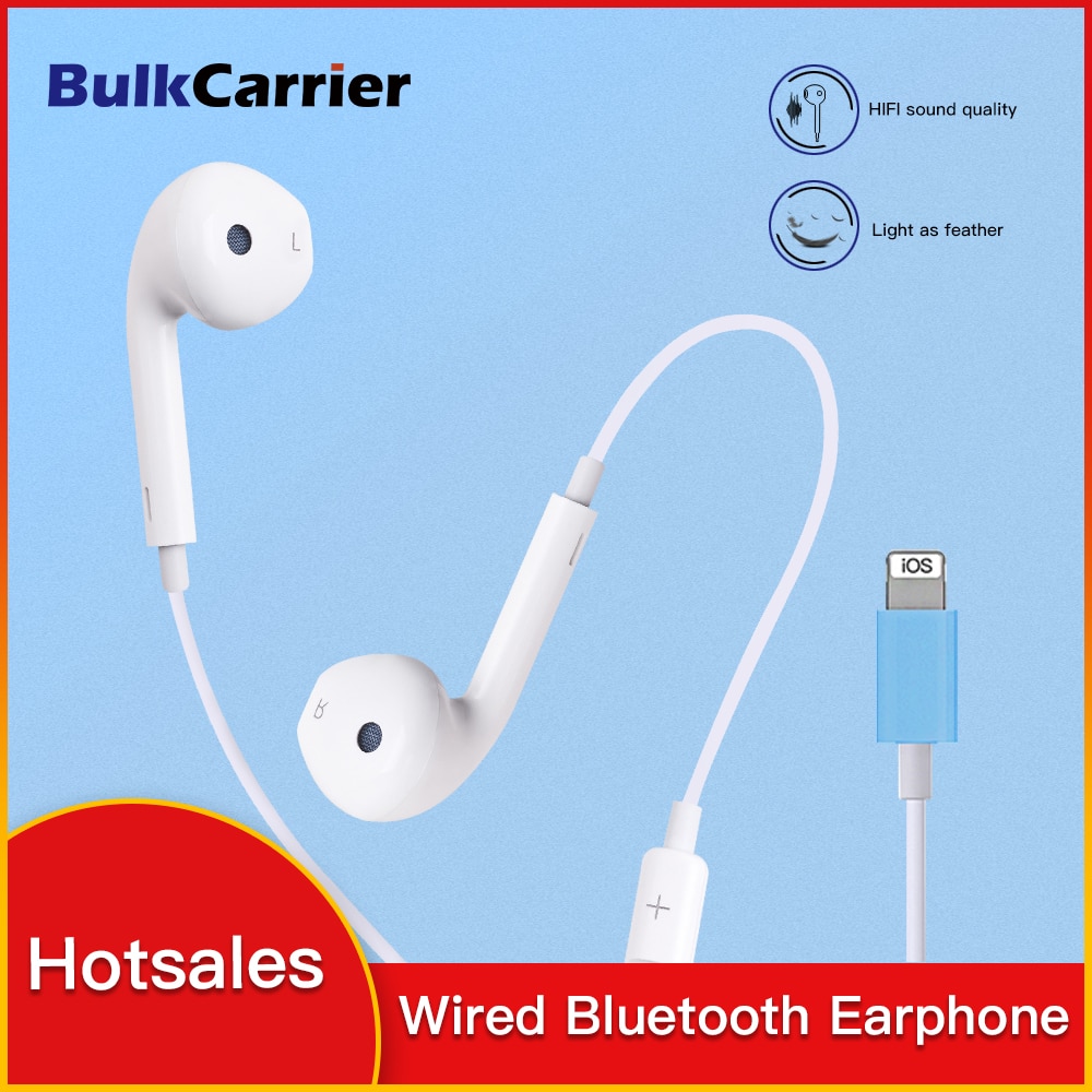 Bluetooth Oordopjes Draad Bluetooth Stereo Voor Iphone 11 Xs Xr Max Koptelefoon Met Microfoon Voor Iphone 8 7 Plus Apple accessoires