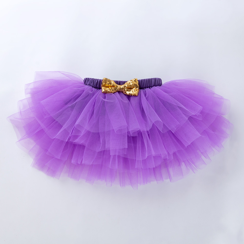 Pettiskirt – jupe Tutu solide pour bébé fille, jupe pour enfant en bas âge, avec nœud doré, d&#39;anniversaire, , de 0 à 2 ans, 2022: A