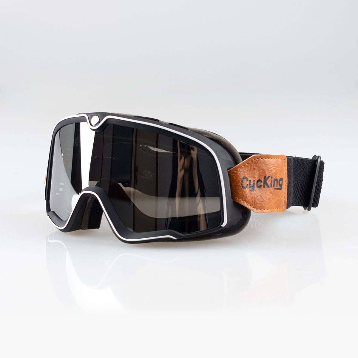 Fietsen Motorbril Vintage Helm Voorruit Off-Road Zonnebril Bril Universele Fietsbescherming: Donkergrijs