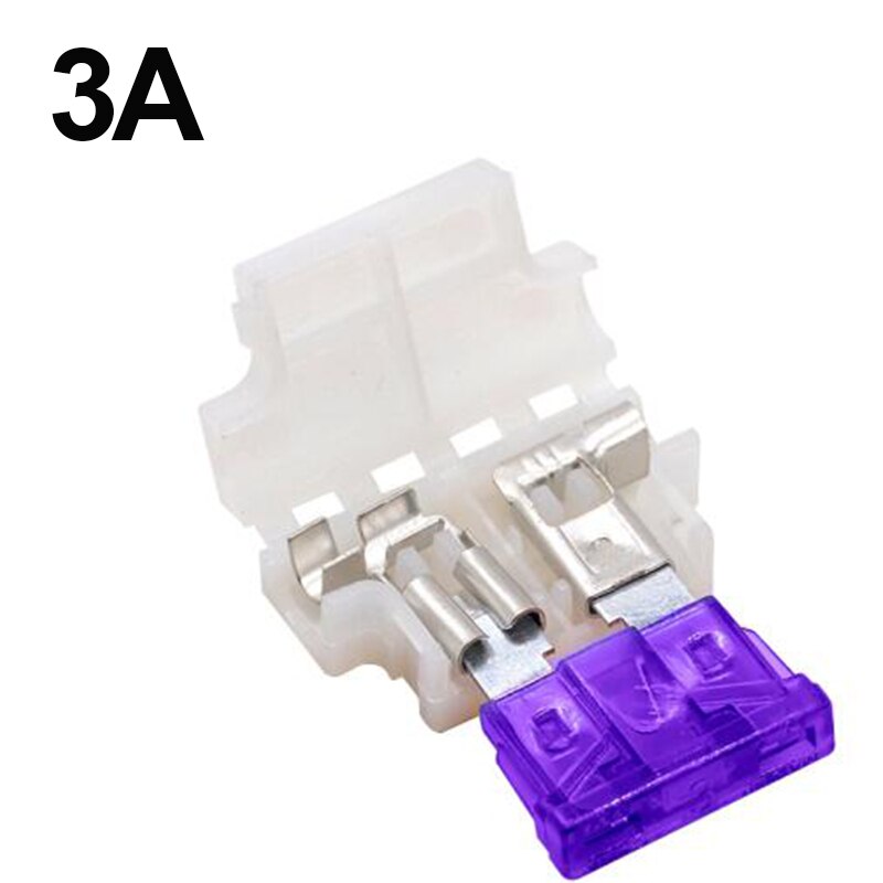 10Sets Auto Standaard Midden Zekeringhouder + Auto Boot Truck Atc/Ato Blade Fuse 3A 5A 10A 15A 20A 25A 30A 35A 40A: 3A