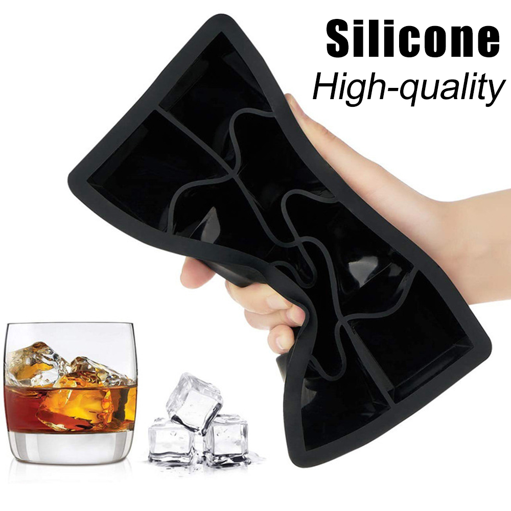 Silicone Ice Cube Molds Set Large Whiskey Ice Cube Ball Mold Round Square Trays for Cocktails Freeze Homemade Iced Drink Barware
