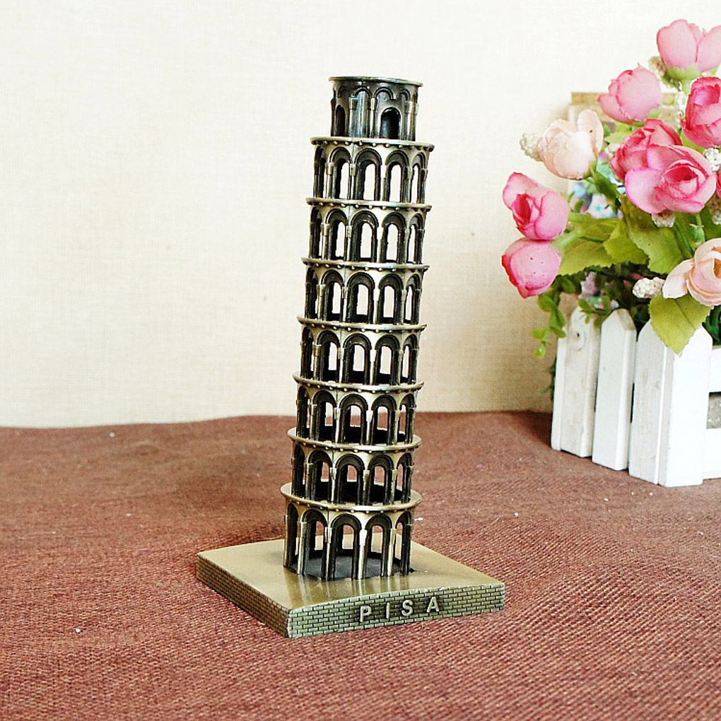 Tour Souvenir Italy The Leaning Tower of Pisa Souvenir Metal Model Bronze Colors