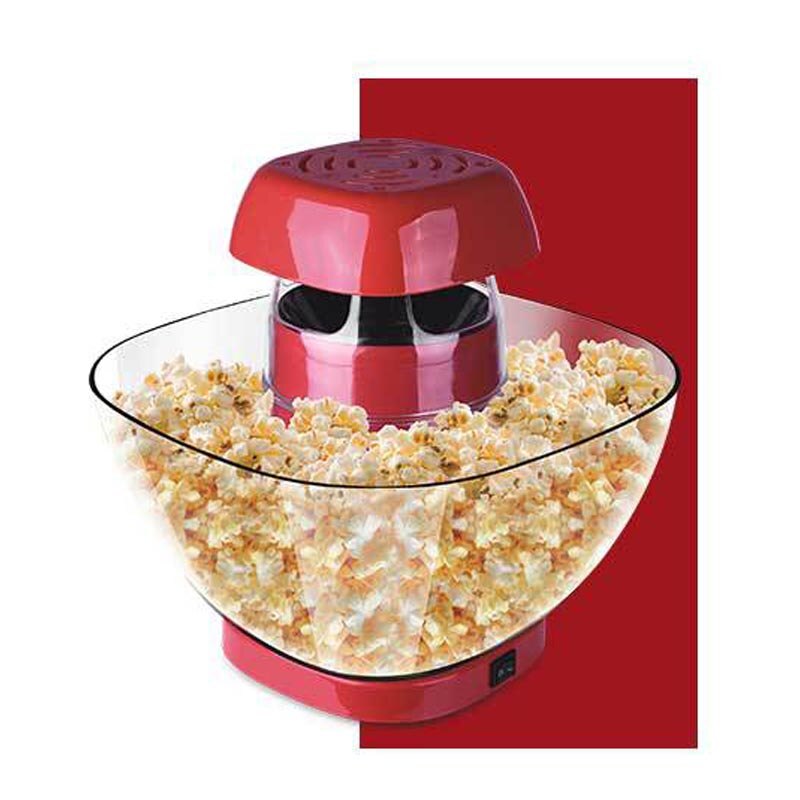 DMWD Electric Popcorn Machine Small Automatic Carnival Popcorn Maker 1200W Corn Making Machine For Household DIY Corn Popper: Red