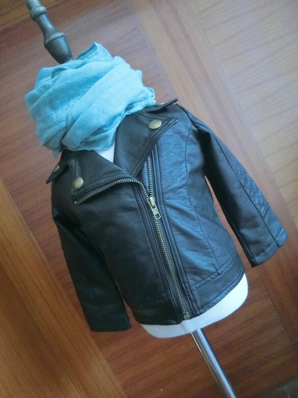 Mode Ins Lente En Herfst En De Wind Pu Leder Jas Baby Jongens En Meisjes Korte Kinderen jas