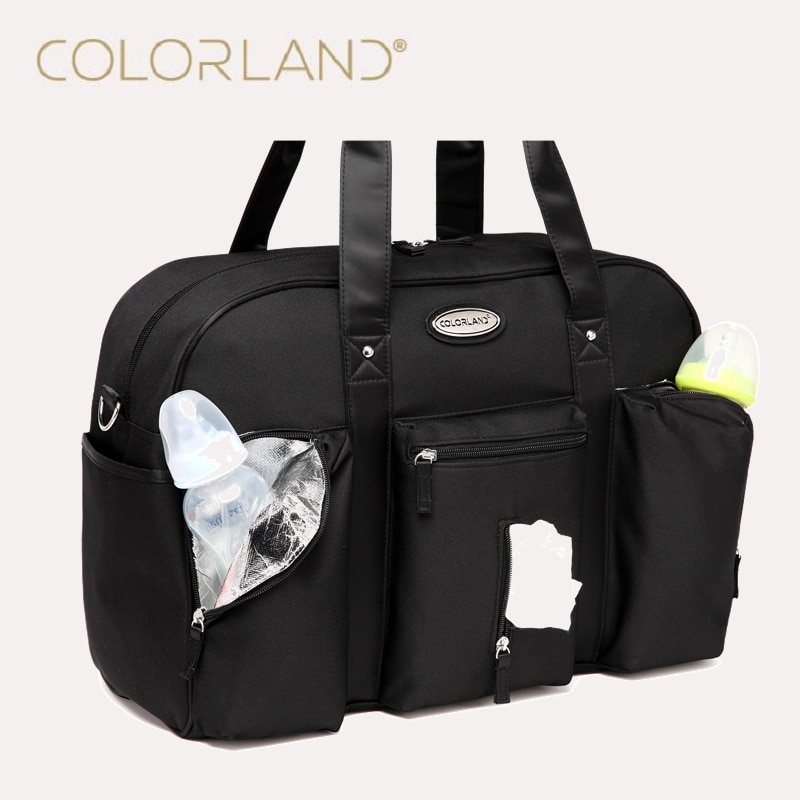 Colorland, bolso de pañales de para bebé, momia, bolsa de pañales de maternidad, organizador para papá, bolsas de mensajero cambiantes, bolso de mano para madre, bolso maternal