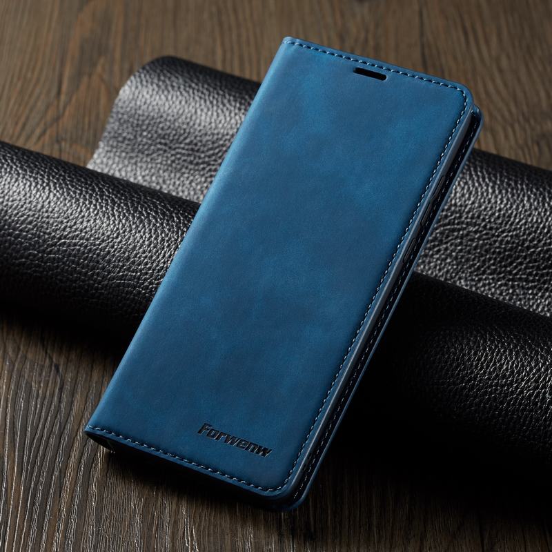 Stong Magnetische Case Voor Xiaomi Redmi Note 11 Case Flip Cover Voor Redmi Note 11 Pro S 11S Case wallet Leather Luxe Telefoon Gevallen: For Redmi Note 11 / Blue