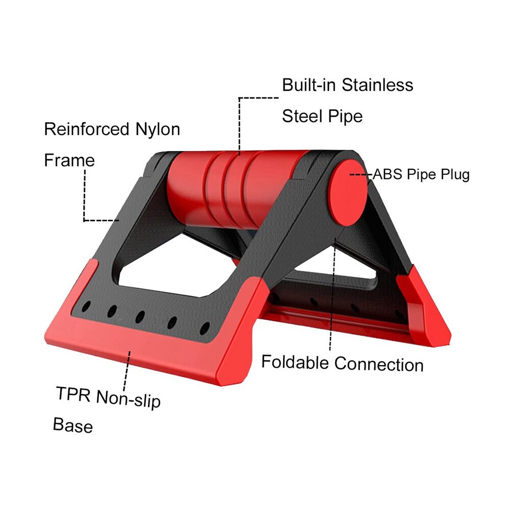 1 Pair Push Up Bars Non Slip Pushups Wide Handle Comfort Grips Workout Equipment Rotating Circular Push-up Bracket