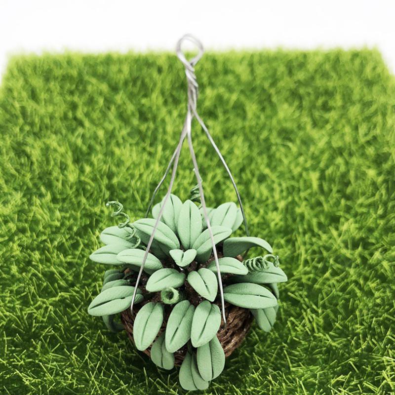Green Adorable Portable Lovely Resin Plant Pots Micro Landscape