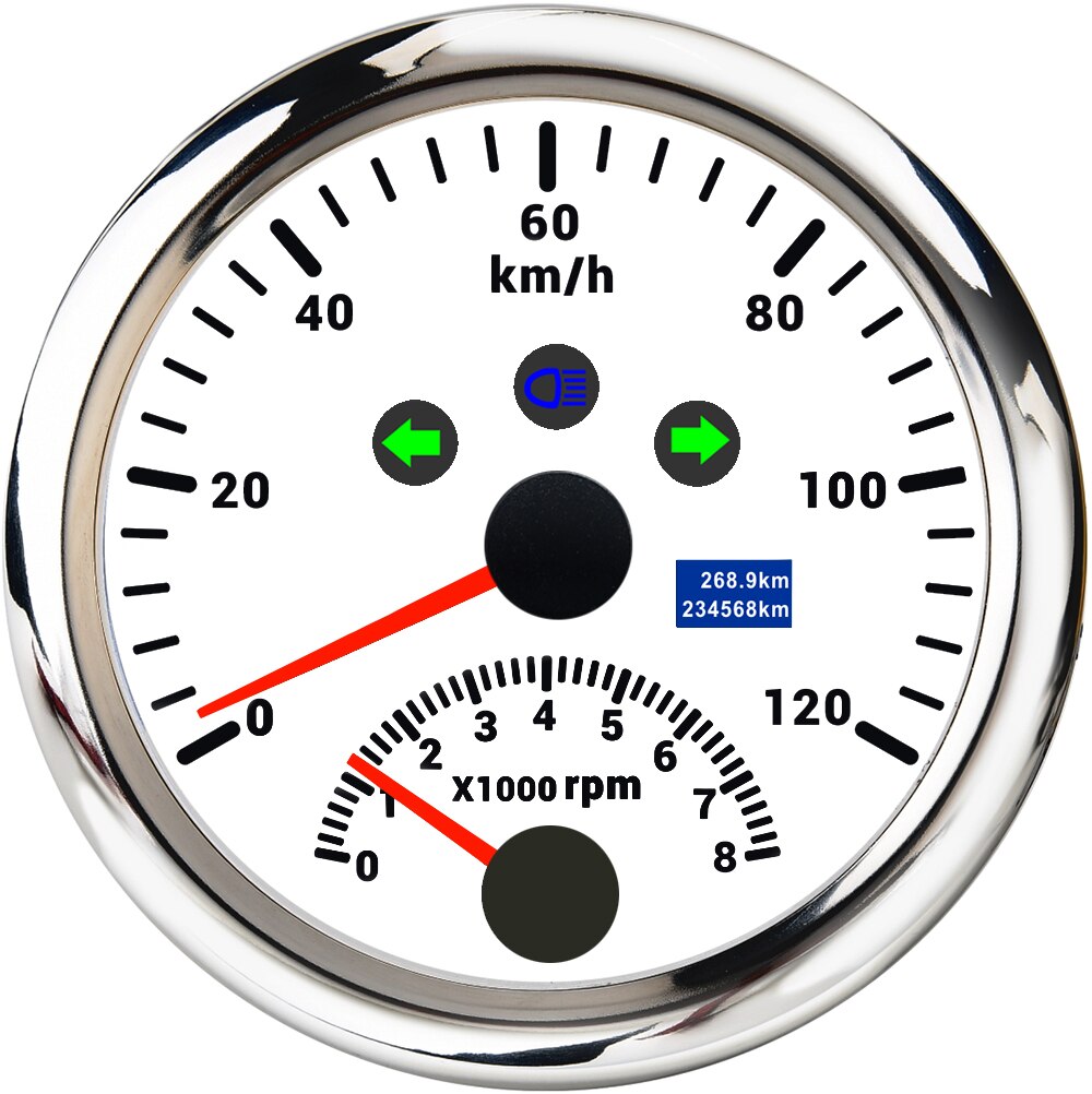 Waterproof Digital GPS Speedometer 85MM Boat Car Speed Meter Gauge 120KMH 200KMH 120MPH 200MPH Tachometer Gauge RPM Sensor 9-32V