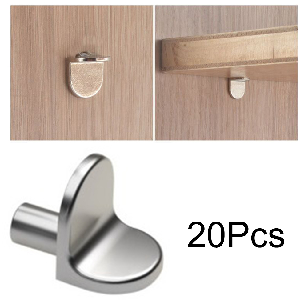 L-Shaped Prateleira Suporte Studs, Pegs Pins Plugs, Separador Do Armário, Placa De Camada De Vidro De Madeira Fixa, Suporte De Suporte De Móveis, 5mm, 20Pcs