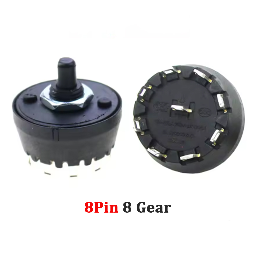 1 piece High Temperature Resistant Rotary Gear Switch 2 3 4 5 6 7 8 10 Pin Band Knob Switch Of Juicer Mixer: green