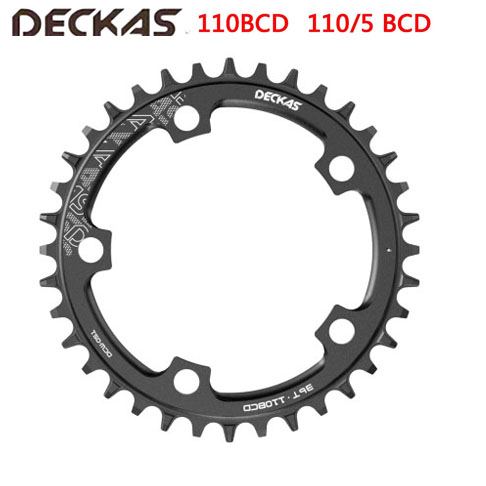 Deckas 110/5 BCD 110BCD Racefiets Smalle Brede Kettingblad 36 T-58 T Fiets Kettingwiel Voor shimano Forsram fiets crank Accessoires: WHITE