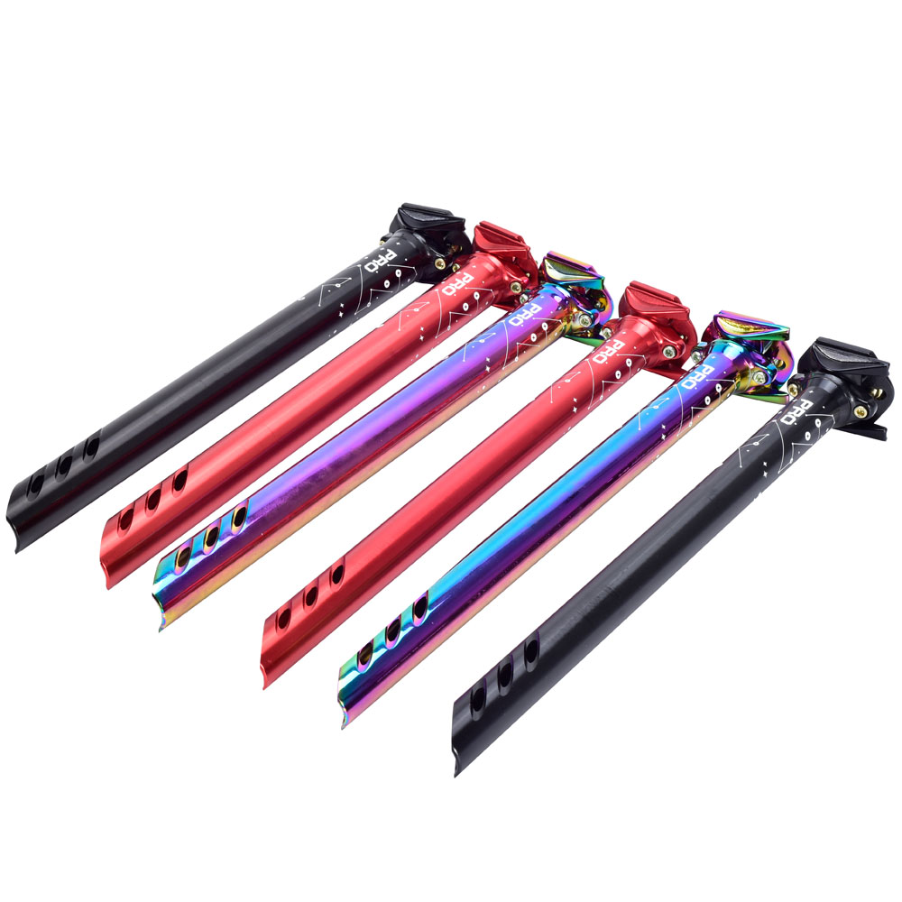 Tige de selle de vélo vtt arc-en-ciel, colorée CNC, Tube de siège DH XC AM, 27.2/30.8/31.6mm x 380mm