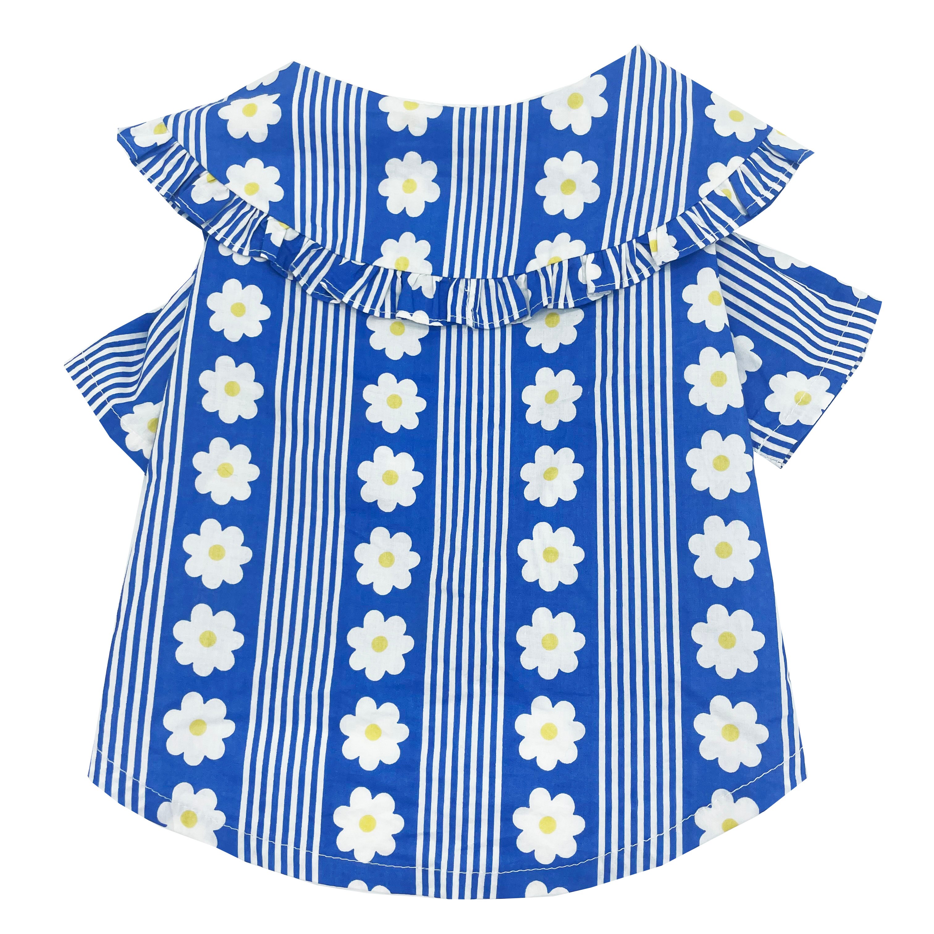 Dog clothes spring and summer thin lotus leaf flower shirt Teddy Schnauzer Pomeranian fighting Shiba Inu cat pet clothes