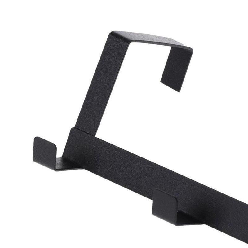 Over The Door Home Bathroom Organizer Rack Clothes Coat Hat Towel Hanger Good load-bearing wrought iron material