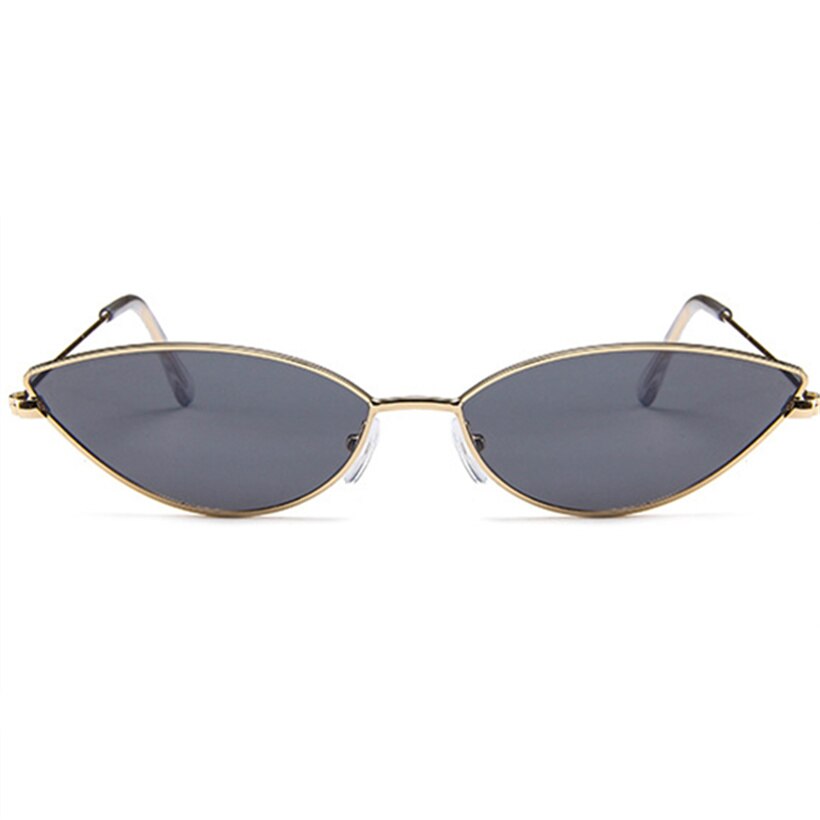 Metal Frame Women Cat Eye Sunglasses Cute Sexy Brand Summer Retro Small Frame Black Red Cateye Sun Glasses UV400: Black