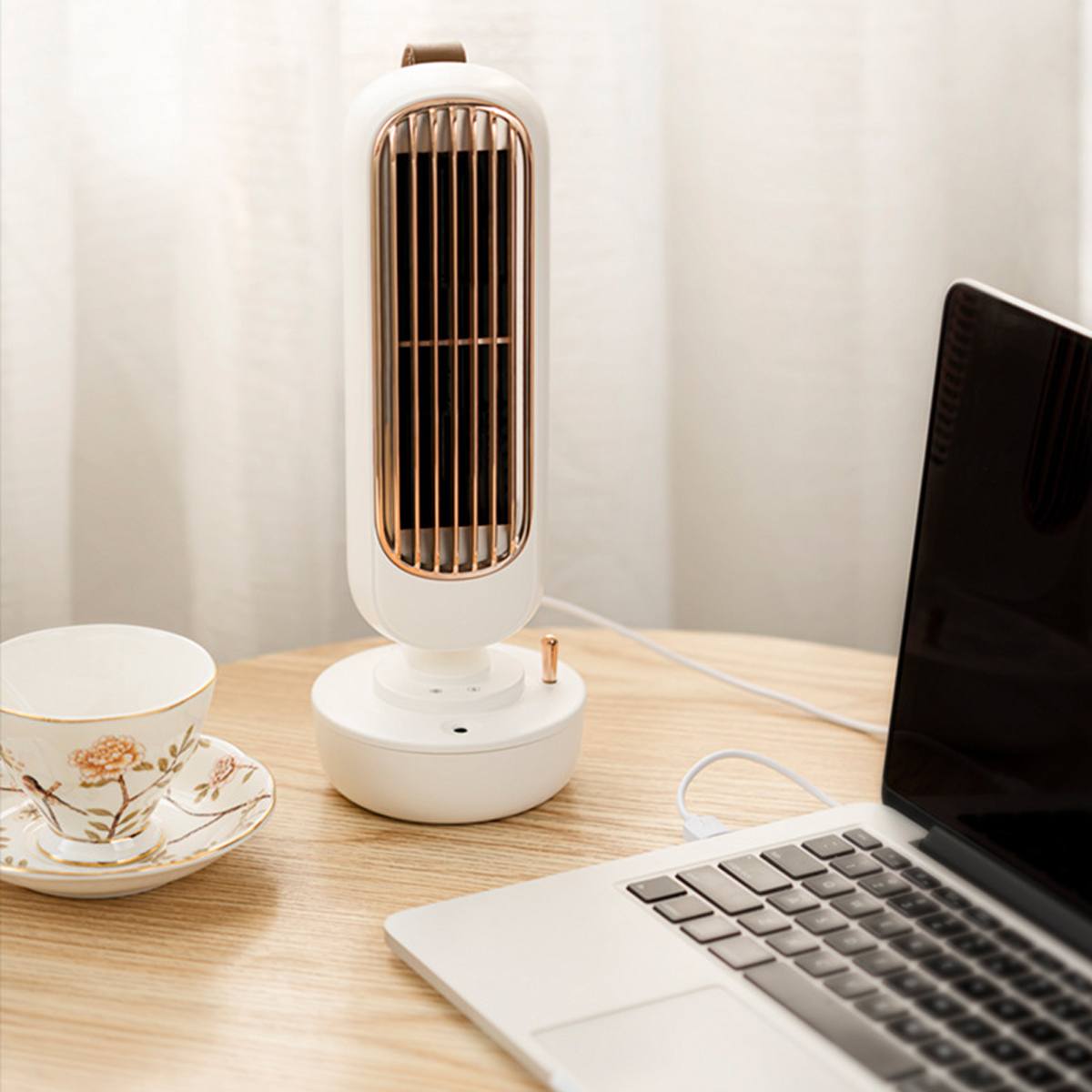 Portable Mini Air Conditioner Humidifier Water Mist Purifier USB Desktop Air Cooler Fan with Water Tank Multi-function
