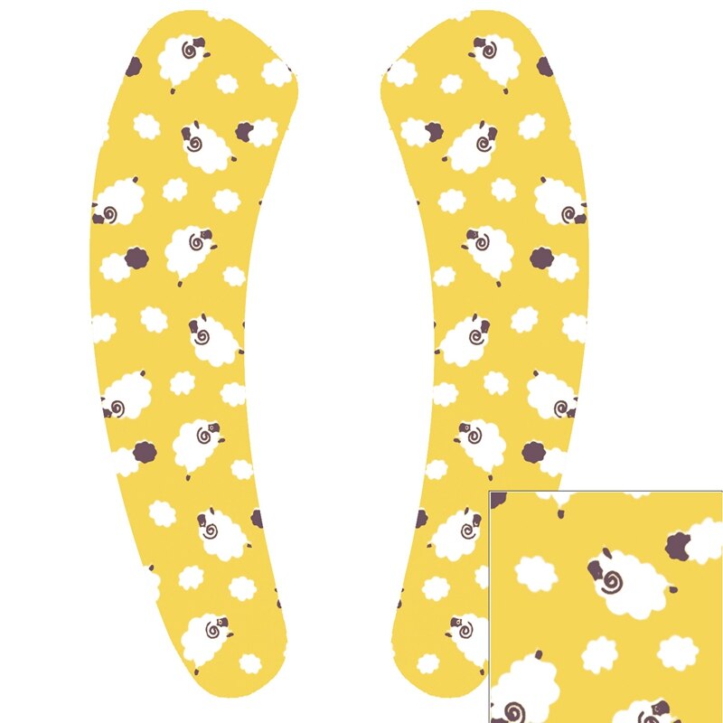 1Pair Portable Reusable Toilet Seat Covers Soft Washable WC Toilet Lid Cover universal Closestool Mat Seat Bathroom Accessories: Yellow Sheep