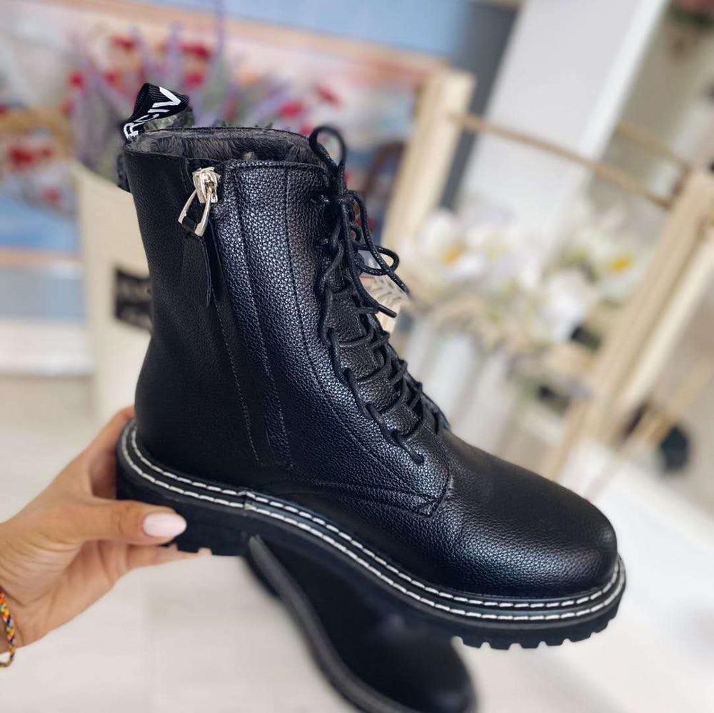 ¡Otoño ! Nuevas botas con cordones para mujer, botas cortas de estilo británico para mujer