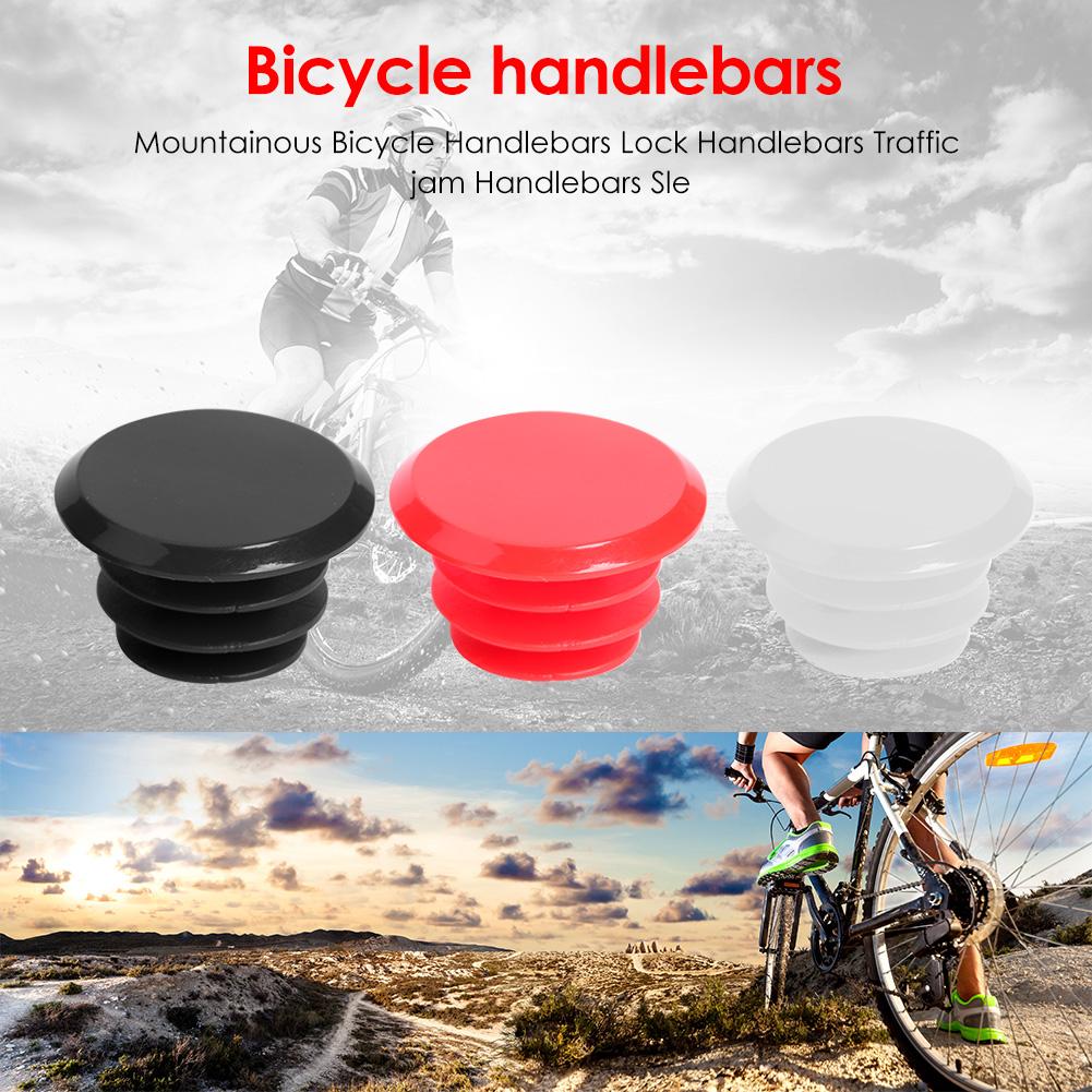 2 Stuks Fietsstuur Pluggen Bike Grip Handvat Bar End Cap Plastic Mountainbike Grips Covers Voor Fietsstuur Accessoires